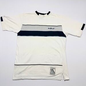 🟡 5ive Jungle Mens Vintage Y2K Streetwear Colorblock Ringer Tee  L